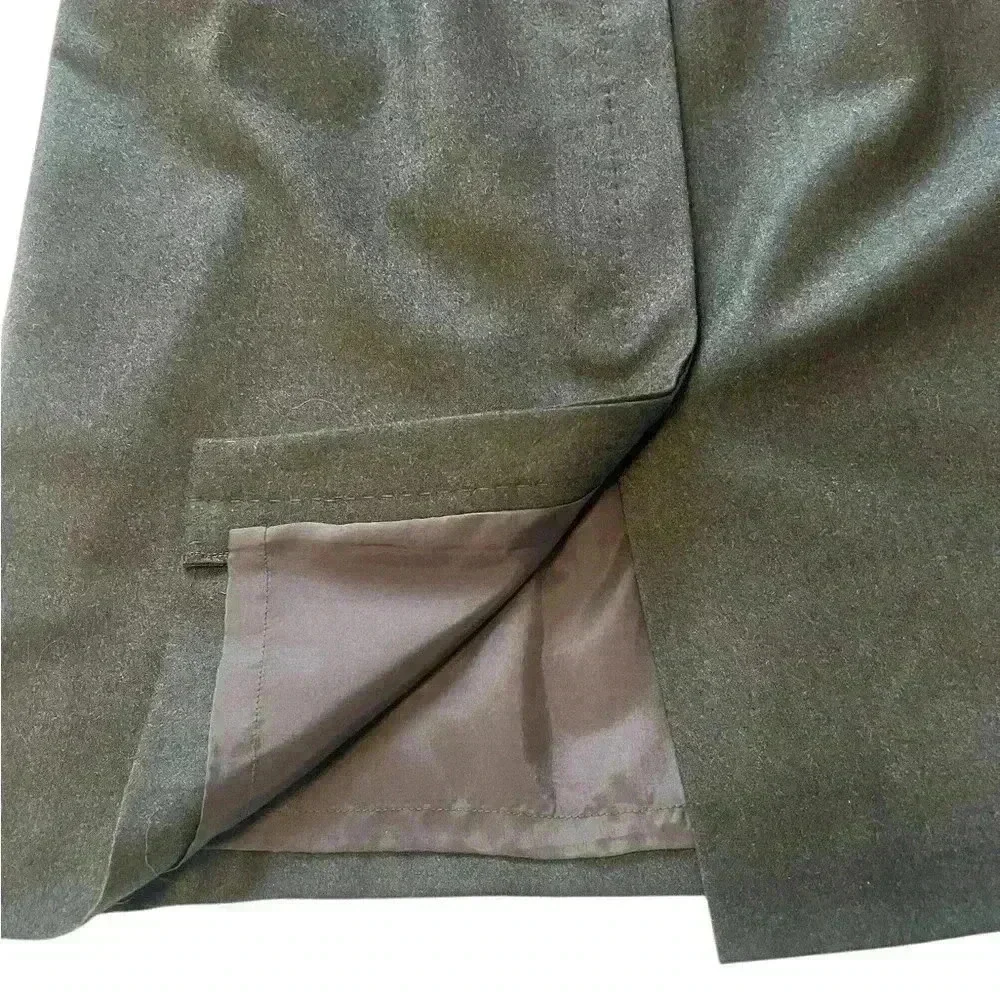 VTG Brook Brothers 100% wool dark brown pencil skirt vitale barberis canonicalo
